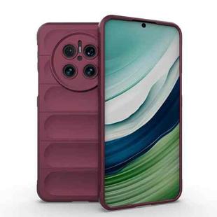 For Huawei Mate 70 5G Magic Shield TPU + Flannel Phone Case(Wine Red)