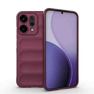 For Huawei nova 14 5G Magic Shield TPU + Flannel Phone Case(Wine Red)