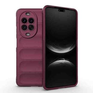 For Huawei nova 14 Pro 5G Magic Shield TPU + Flannel Phone Case(Wine Red)
