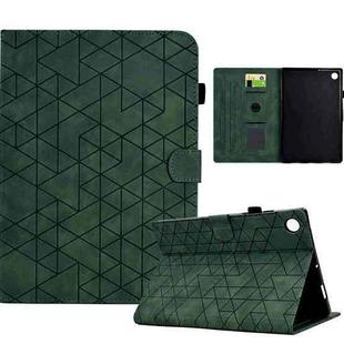 For Samsung Galaxy Tab A9 Rhombus TPU Smart Leather Tablet Case(Green)