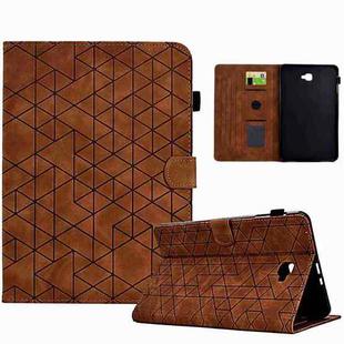 For Samsung Galaxy Tab A 10.1 T580 Rhombus TPU Smart Leather Tablet Case(Green)