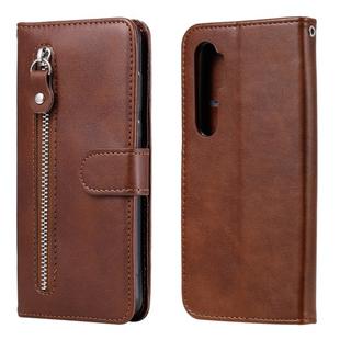 For Xiaomi Mi Note 10 Lite Fashion Calf Texture Zipper Horizontal Flip Leather Case with Stand & Card Slots & Wallet Function(Brown)