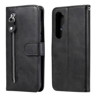 For Xiaomi Mi Note 10 Lite Fashion Calf Texture Zipper Horizontal Flip Leather Case with Stand & Card Slots & Wallet Function(Black)