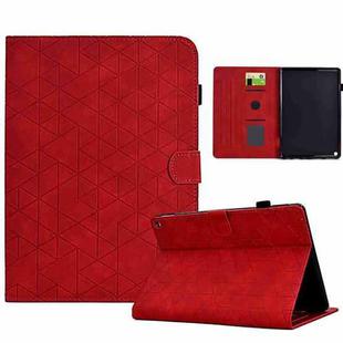 For Amazon Fire HD 10 2021 Rhombus TPU Smart Leather Tablet Case(Red)