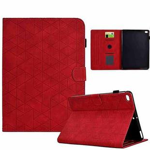 For iPad Air / Air 2 / 9.7 2017 / 2018 Rhombus TPU Smart Leather Tablet Case(Red)