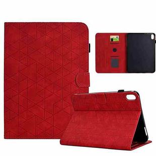 For iPad mini 6 Rhombus TPU Smart Leather Tablet Case(Red)