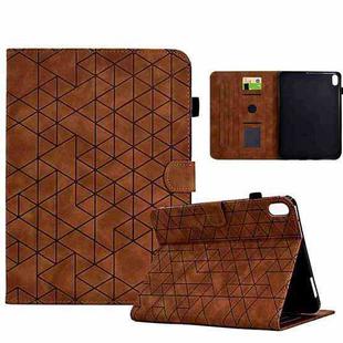 For iPad mini 6 Rhombus TPU Smart Leather Tablet Case(Brown)