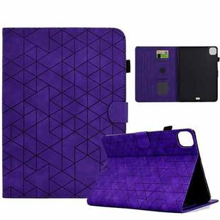 For iPad Pro 11 2024 Rhombus TPU Smart Leather Tablet Case(Purple)