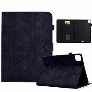 For iPad Pro 11 2024 Rhombus TPU Smart Leather Tablet Case(Black)