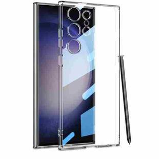 For Samsung Galaxy S24 GKK Plating Transparent TPU Phone Case, Without pen(Transparent)