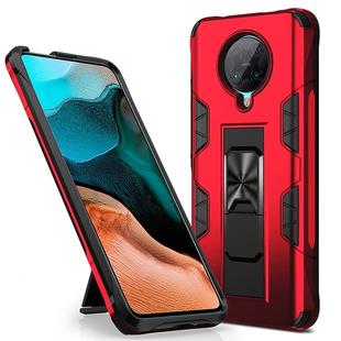 For Xiaomi Redmi K30 Pro Armor Shockproof TPU + PC Magnetic Protective Case with Invisible Holder(Red)