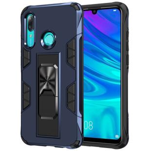 For Huawei P Smart (2019) Armor Shockproof TPU + PC Magnetic Protective Case with Invisible Holder(Blue)