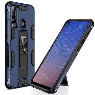 For Huawei Honor Play 4T Armor Shockproof TPU + PC Magnetic Protective Case with Invisible Holder(Blue)