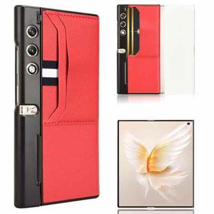 For Honor V Purse Litchi Texture Card Slots Back Cover Phone Case(Red)