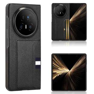 For Honor Magic V5 Litchi Texture Card Slots Back Cover Phone Case(Black)