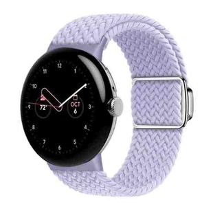 For Google Pixel Watch / Watch 2 Nylon Loop Magnetic Buckle Watch Band(Fog Purple)