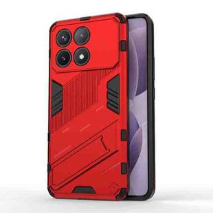 For Xiaomi Redmi K70 5G Punk Armor 2 in 1 PC + TPU Phone Case with Holder(Red)