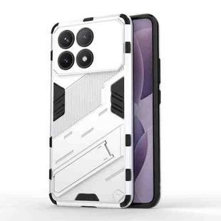 For Xiaomi Redmi K70 5G Punk Armor 2 in 1 PC + TPU Phone Case with Holder(White)