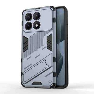 For Xiaomi Redmi K70E 5G Punk Armor 2 in 1 PC + TPU Phone Case with Holder(Grey)