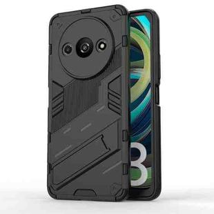 For Xiaomi Redmi A3 4G Global Punk Armor 2 in 1 PC + TPU Phone Case with Holder(Black)