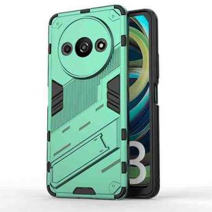 For Xiaomi Redmi A3 4G Global Punk Armor 2 in 1 PC + TPU Phone Case with Holder(Green)