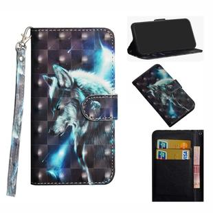 For Nokia 2.3 3D Painting Pattern Horizontal Flip TPU + PU Leather Case with Holder & Card Slots & Wallet(Wolf)