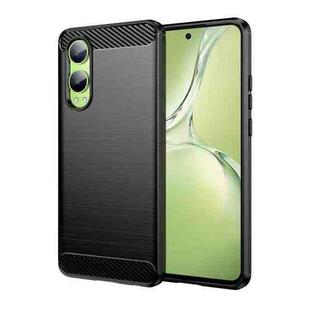 For OPPO K12x Carbon Fiber Brushed Texture TPU Phone Case(Black)