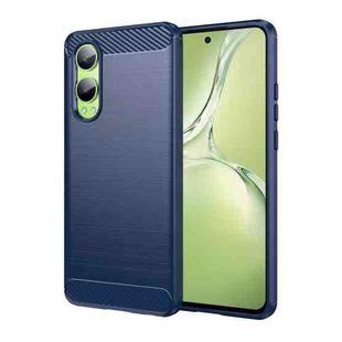 For OPPO K12x Carbon Fiber Brushed Texture TPU Phone Case(Blue)