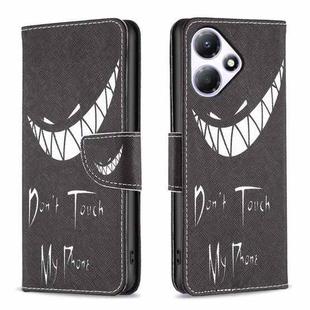 For Infinix Hot 30 Play NFC Colored Drawing Pattern Leather Phone Case(Smirk)