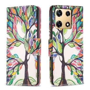 For Infinix Note 30 Pro Colored Drawing Pattern Leather Phone Case(Tree Life)
