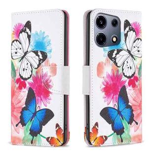 For Infinix Note 30 VIP Colored Drawing Pattern Leather Phone Case(Butterflies)