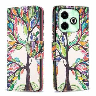 For Infinix Hot 40/40 Pro Colored Drawing Pattern Leather Phone Case(Tree Life)