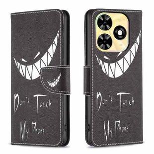 For Infinix Smart 8 Colored Drawing Pattern Leather Phone Case(Smirk)