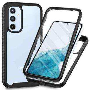 For Samsung Galaxy A34 5G Two-layer Integrated Transparent TPU + PC + PET Protective Phone Case(Black)