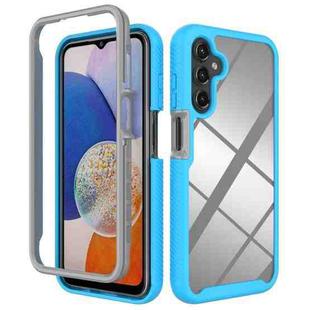 For Samsung Galaxy A15 5G Starry Sky Solid Color Shockproof TPU Clear PC Phone Case(Sky Blue)