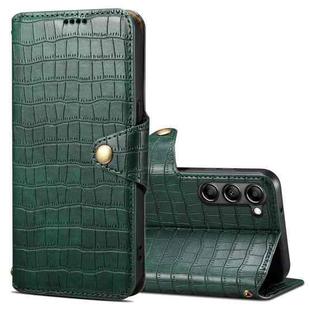 For Samsung Galaxy S24+ 5G Denior Crocodile Texture Oil Edge Leather Phone Case(Green)