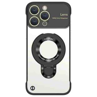 For iPhone 13 Pro Frameless MagSafe Magnetic Holder Phone Case(Black)