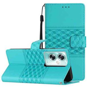 For OPPO A79 5G Diamond Embossed Skin Feel Leather Phone Case(Blue)