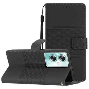 For OPPO A79 5G Diamond Embossed Skin Feel Leather Phone Case(Black)