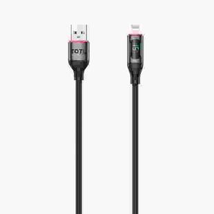 TOTU CB-7-L 15W USB to 8 Pin Digital Display Fast Charging Silicone Cable, Length: 1m(Black)