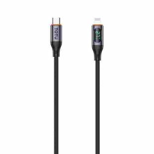 TOTU CB-7-PD 27W USB-C / Type-C to 8 Pin Digital Display Fast Charging Silicone Cable, Length: 1m(Black)