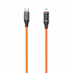 TOTU CB-7-PD 27W USB-C / Type-C to 8 Pin Digital Display Fast Charging Silicone Cable, Length: 1m(Orange)