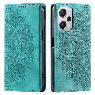 For Xiaomi Redmi Note 12 Pro+ Global Totem Embossed Magnetic Leather Phone Case(Green)