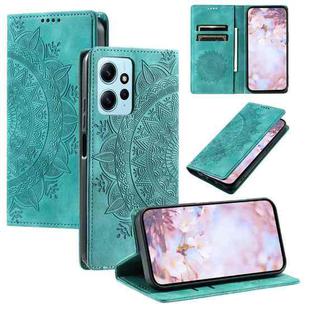 For Xiaomi Redmi Note 12 4G Global Totem Embossed Magnetic Leather Phone Case(Green)