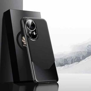 For Huawei nova 12 Pro/12 Ultra Electroplated Imitation Ultimate Design PC + Leather Phone Case(Black)