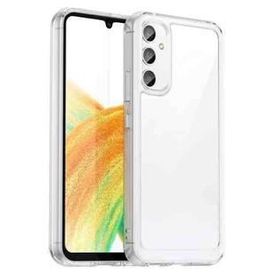 For Samsung Galaxy A25 5G Colorful Series Acrylic Hybrid TPU Phone Case(Transparent)