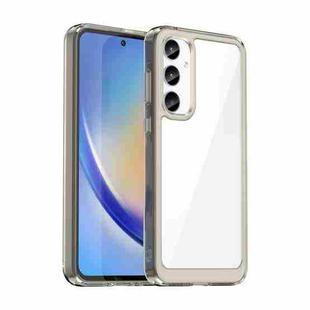 For Samsung Galaxy A35 Colorful Series Acrylic Hybrid TPU Phone Case(Transparent Grey)