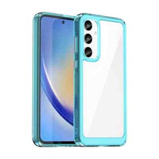 For Samsung Galaxy A35 Colorful Series Acrylic Hybrid TPU Phone Case(Transparent Blue)