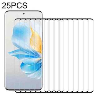 For Honor 100 25pcs 9H HD 3D Curved Edge Tempered Glass Film(Black)