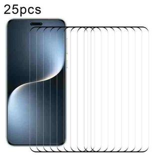 For Honor Magic7 Pro 25pcs 9H HD 3D Curved Edge Tempered Glass Film(Black)